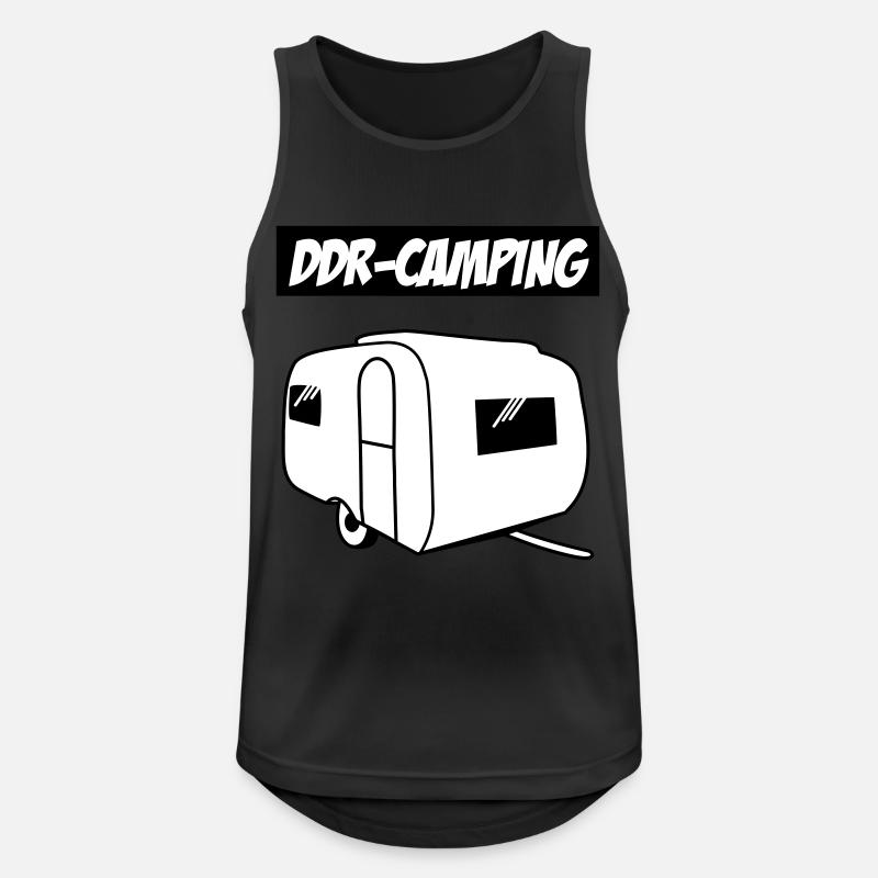 DDR-Camping QEK Junior - Männer Tank Top atmungsaktiv - Schwarz