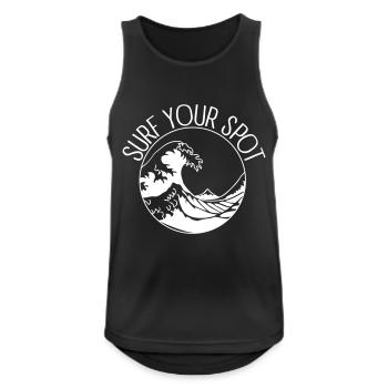 Surf Your Spot - Débardeur respirant Homme - noir - Devant - Nick (188cm)