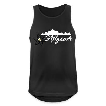 Allgäuer Design Weiß - Männer Tank Top atmungsaktiv - Schwarz - Vorne - Nick (188cm)