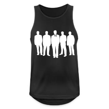 Männer Gruppe - Männer Tank Top atmungsaktiv - Schwarz - Vorne - Nick (188cm)