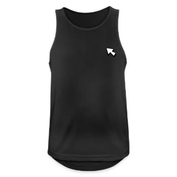 Mauszeiger - Männer Tank Top atmungsaktiv - Schwarz - Vorne - Nick (188cm)