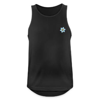 Blume mit Friedenszeichen - Männer Tank Top atmungsaktiv - Schwarz - Vorne - Nick (188cm)