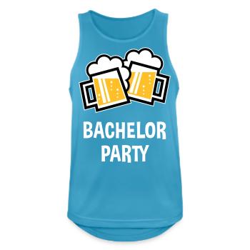 Bachelor Party (Stag Night Bavarian Beer Mugs 3C) - Men's Breathable Tank Top - sapphire blue - Front - Nick (188cm)