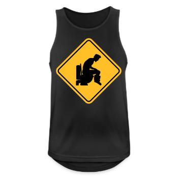 warnung verboten schild logo achtung vorsicht dang - Männer Tank Top atmungsaktiv - Schwarz - Vorne - Nick (188cm)