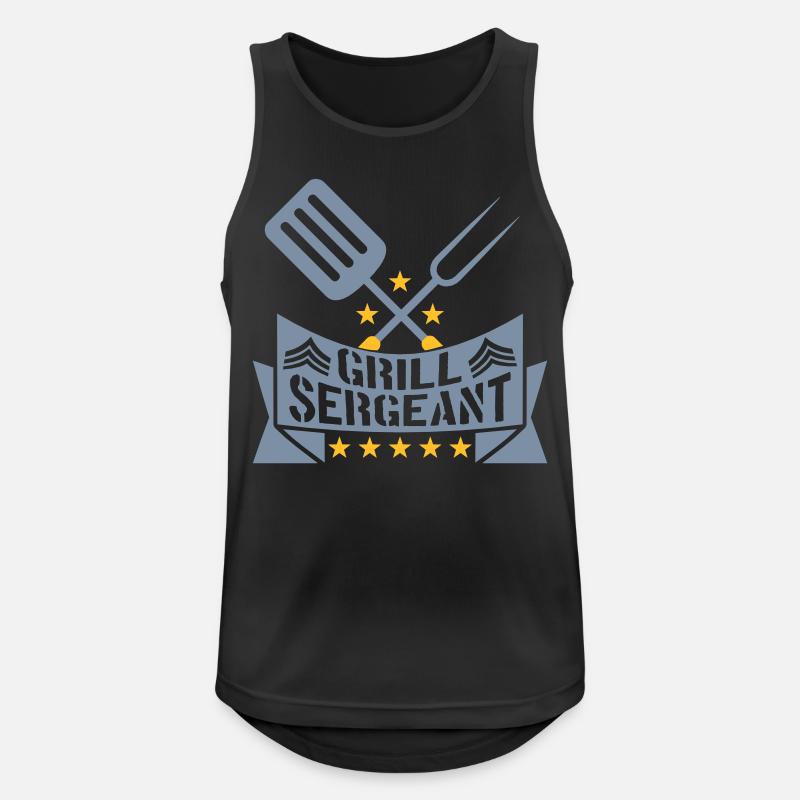 Grill Sergeant Barbecue Grillfest - Men's Breathable Tank Top - black