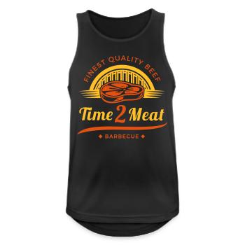 Time 2 Meat - Men's Breathable Tank Top - black - Front - Nick (188cm)