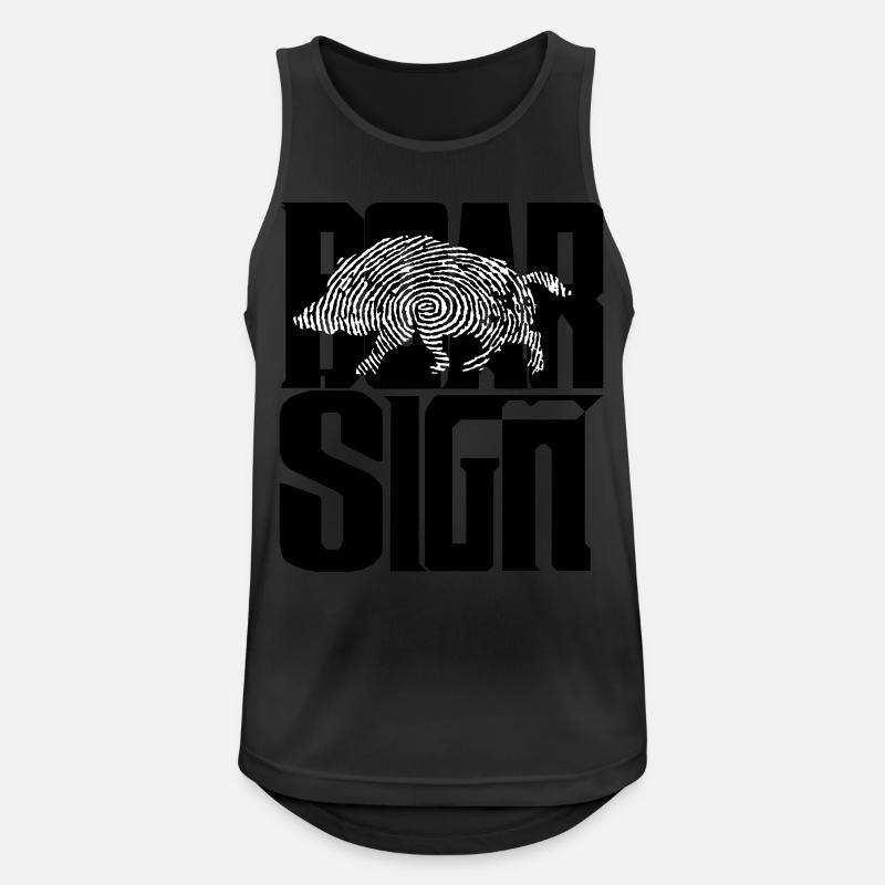 Zeichen Eber - Männer Tank Top atmungsaktiv - Schwarz