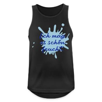 ich mag es schön feucht - Männer Tank Top atmungsaktiv - Schwarz - Vorne - Nick (188cm)