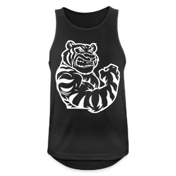 Tiger Bodybuilding Biceps - Men's Breathable Tank Top - black - Front - Nick (188cm)