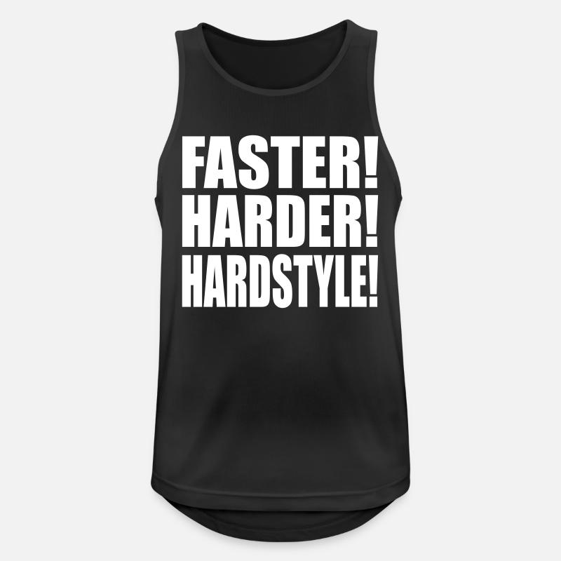 Faster Harder Hardstyle DE - Männer Tank Top atmungsaktiv - Schwarz