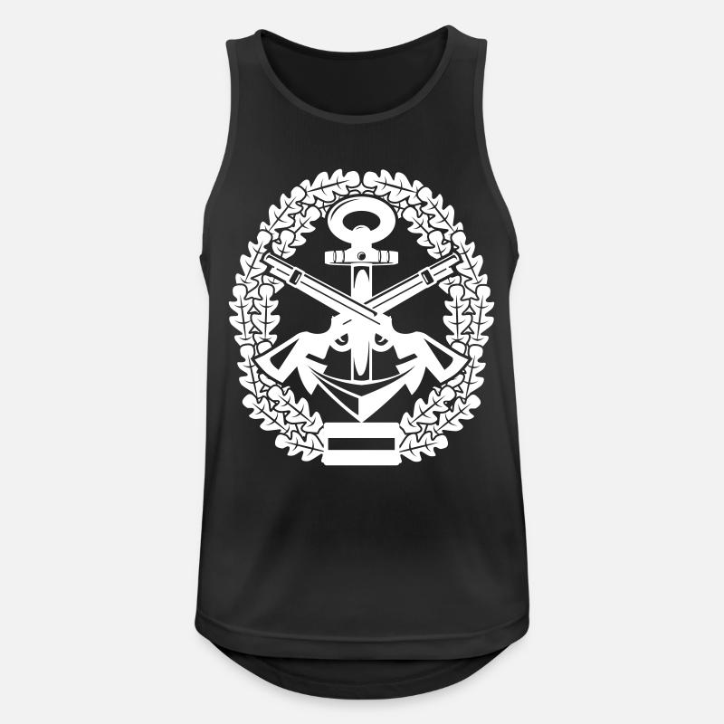 Marinesicherung White - Männer Tank Top atmungsaktiv - Schwarz