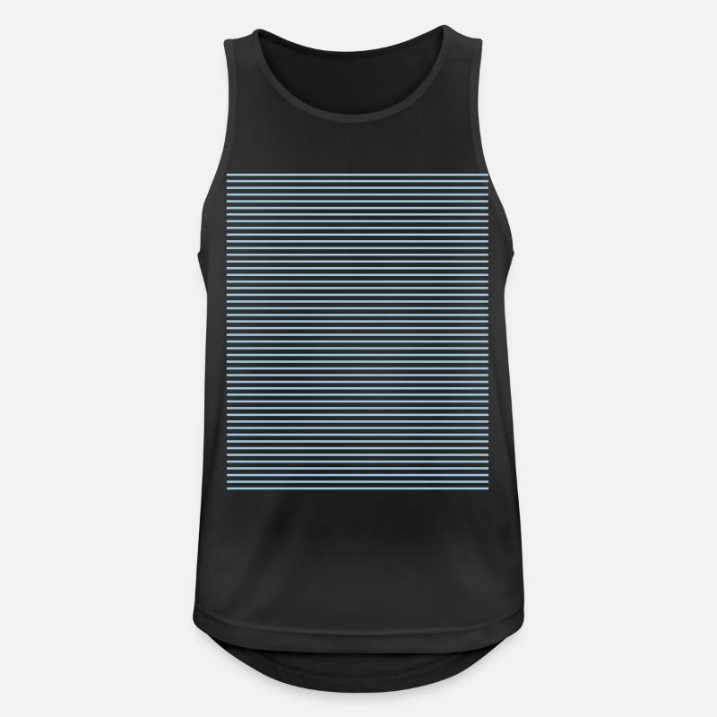 Pattern Blue Stripes - Men's Breathable Tank Top - black