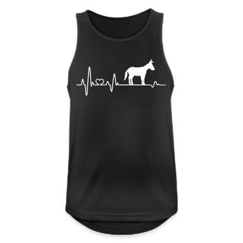 Herzschlag Esel Muli Maultier Bauernhof Tier Bauer - Männer Tank Top atmungsaktiv - Schwarz - Vorne - Nick (188cm)