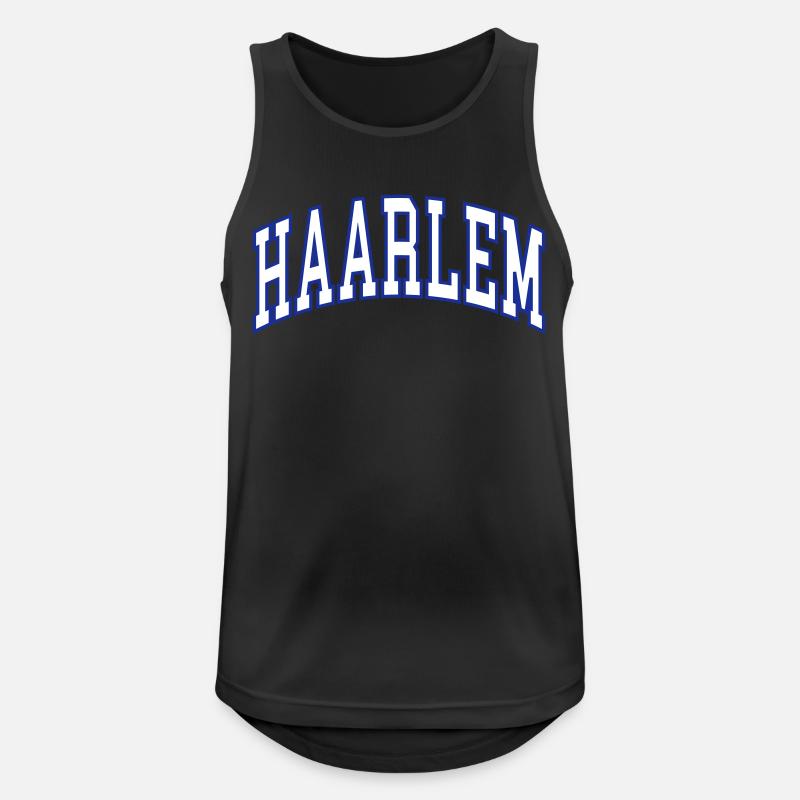 Haarlem - Männer Tank Top atmungsaktiv - Schwarz