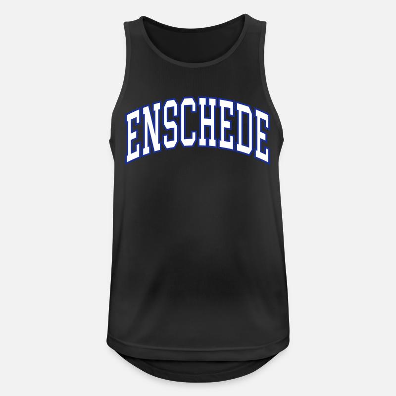 Enschede - Männer Tank Top atmungsaktiv - Schwarz