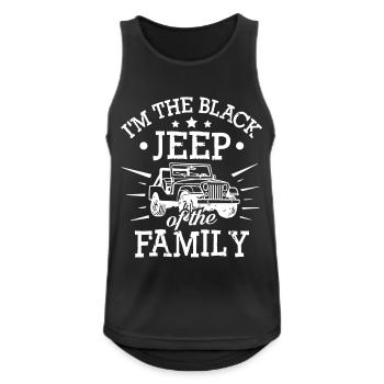 Jeep Noir De La Famille - Débardeur respirant Homme - noir - Devant - Nick (188cm)