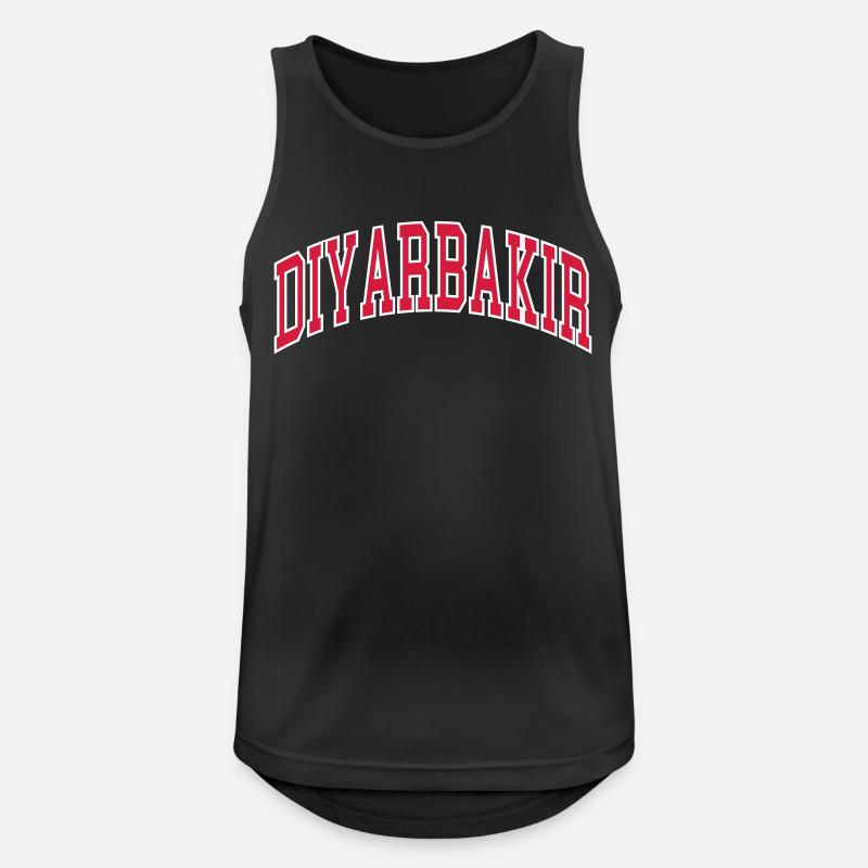 Diyarbakır - Männer Tank Top atmungsaktiv - Schwarz