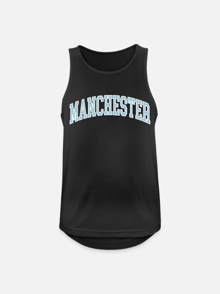 Manchester - Männer Tank Top atmungsaktiv - Schwarz