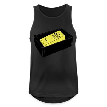 Box mit Goldbarren - Männer Tank Top atmungsaktiv - Schwarz - Vorne - Nick (188cm)