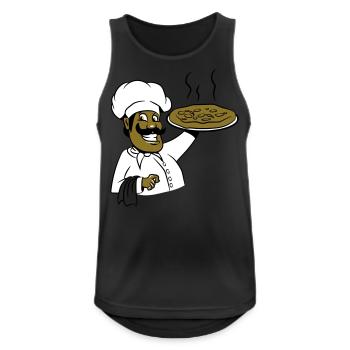 kochen koch pizza - Männer Tank Top atmungsaktiv - Schwarz - Vorne - Nick (188cm)