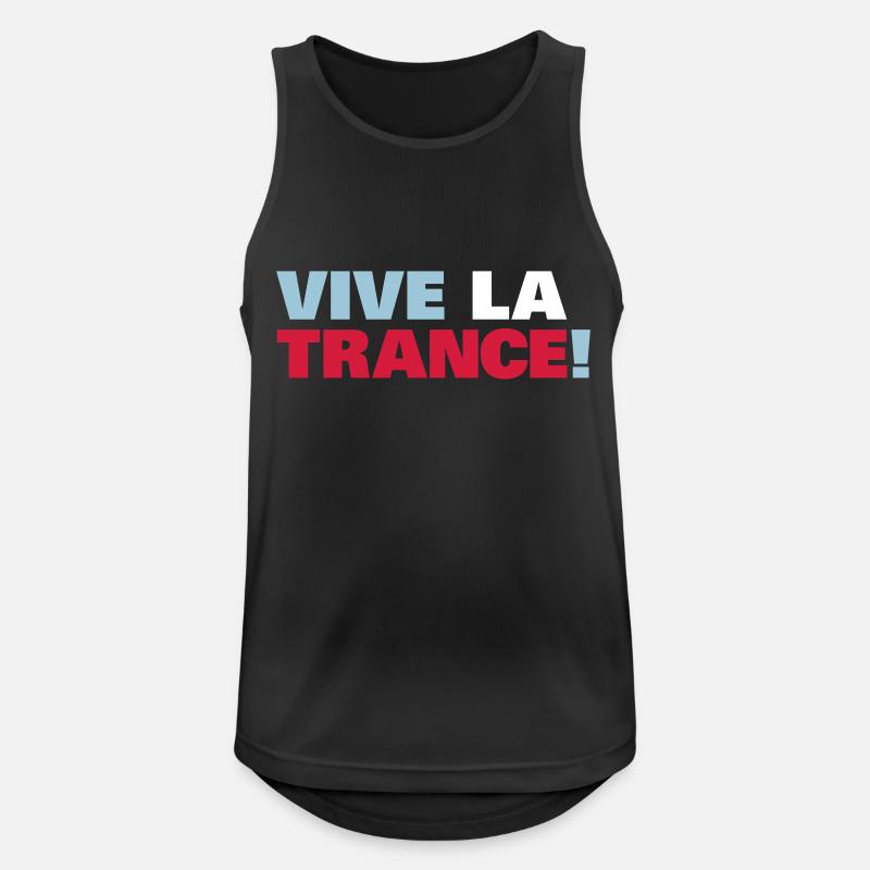Trance - Vive la Trance ! - Männer Tank Top atmungsaktiv - Schwarz