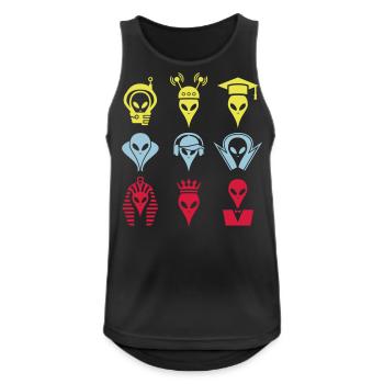 Alien Crew Danse et amusement - Débardeur respirant Homme - noir - Devant - Nick (188cm)
