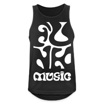 funky Funk Music - Men's Breathable Tank Top - black - Front - Nick (188cm)