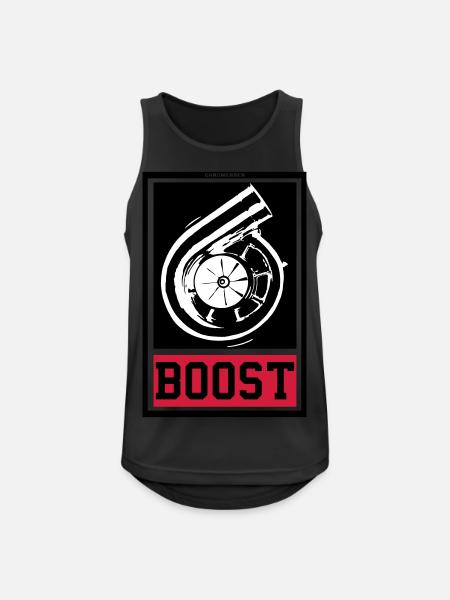 BOOST - Männer Tank Top atmungsaktiv - Schwarz