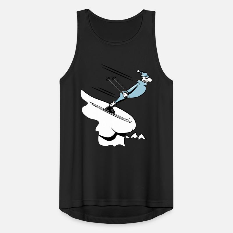Winter Urlaub ski abfahrt witzig comic Männer Tank Top atmungsaktiv