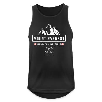Mount Everest Himalayan Advetures - Männer Tank Top atmungsaktiv - Schwarz - Vorne - Nick (188cm)