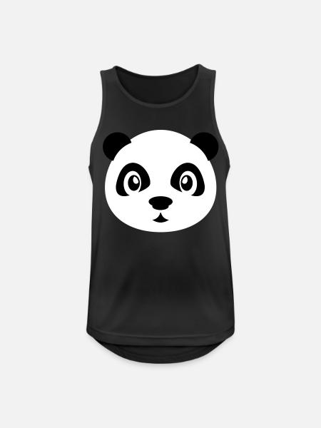 Cute Panda - Men's Breathable Tank Top - black