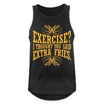 Exercice Extra Fries Citation - Débardeur respirant Homme - noir - Devant - Nick (188cm)