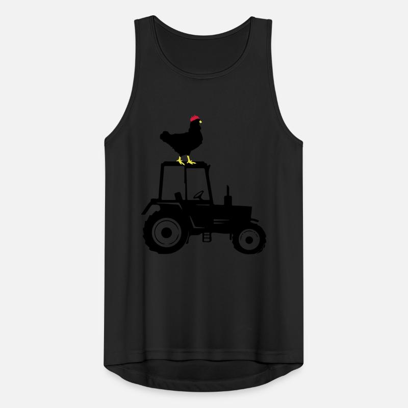 hahn silhouette traktor Männer Tank Top atmungsaktiv