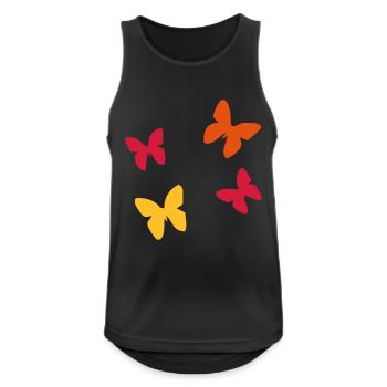 Schmetterling - Männer Tank Top atmungsaktiv - Schwarz - Vorne - Nick (188cm)