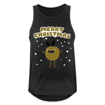Funny Christmas Reindeer - Débardeur respirant Homme - noir - Devant - Nick (188cm)