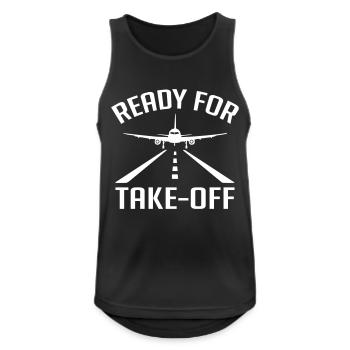 Ready for Take-off - Männer Tank Top atmungsaktiv - Schwarz - Vorne - Nick (188cm)