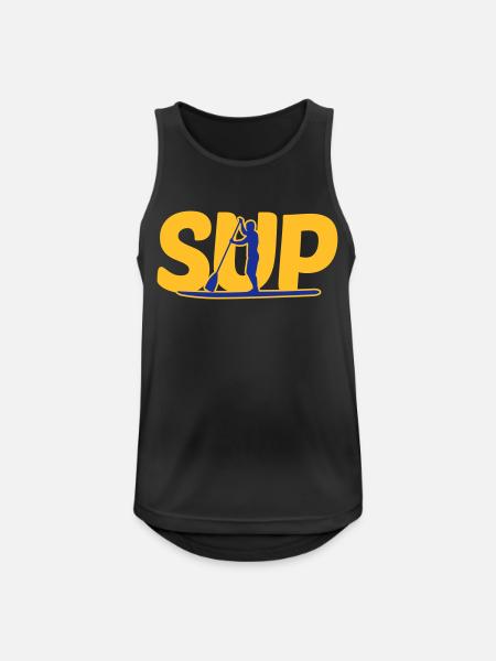 SUP Fahrer - SUP driver - Men's Breathable Tank Top - black