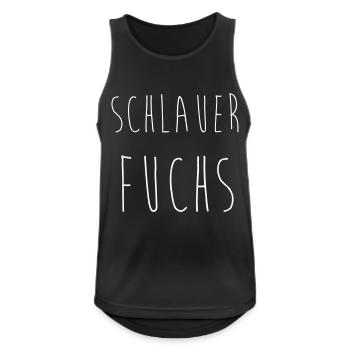 Schlauer Fuchs - Männer Tank Top atmungsaktiv - Schwarz - Vorne - Nick (188cm)