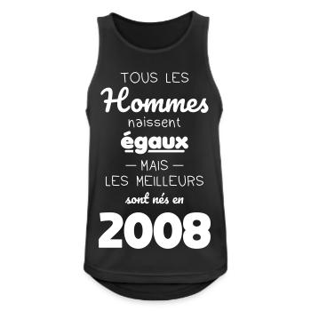 18 Jahre alt – Die Besten wurden 2008 geboren - Männer Tank Top atmungsaktiv - Schwarz - Vorne - Nick (188cm)