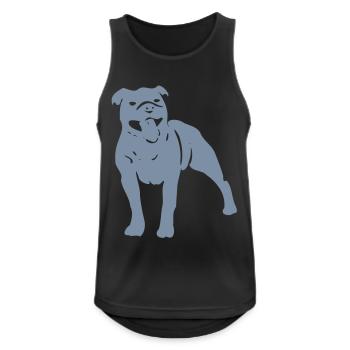 staffbull dog - Men's Breathable Tank Top - black - Front - Nick (188cm)
