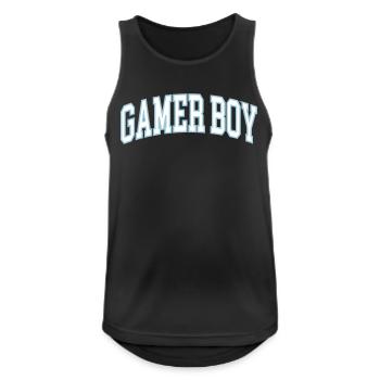 GAMER BOY - Débardeur respirant Homme - noir - Devant - Nick (188cm)