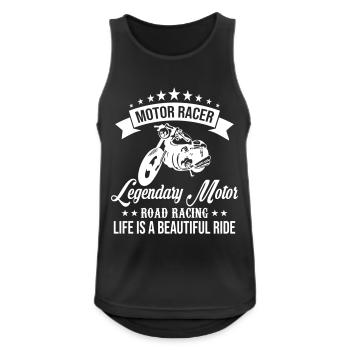 moteur de légende du moteur de course - Débardeur respirant Homme - noir - Devant - Nick (188cm)