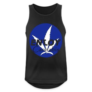 ENJOY CANNABIS - Men's Breathable Tank Top - black - Front - Nick (188cm)
