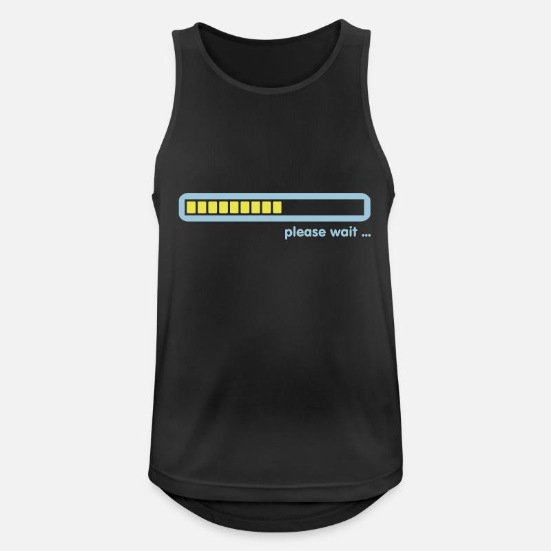 loading ... please wait (2c) - Men's Breathable Tank Top - black