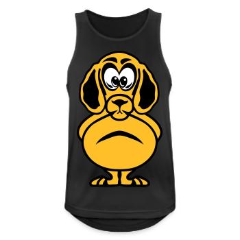 dog head drawing animals child - Men's Breathable Tank Top - black - Front - Nick (188cm)