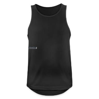 SATURN texte astro - Débardeur respirant Homme - noir - Devant - Nick (188cm)