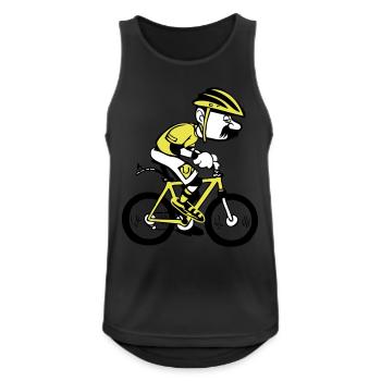 fahrrad witzig comic alter mann - Männer Tank Top atmungsaktiv - Schwarz - Vorne - Nick (188cm)
