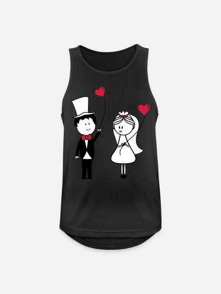 ehepaar_001 - Männer Tank Top atmungsaktiv - Schwarz