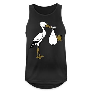 Stork baby birth - Men's Breathable Tank Top - black - Front - Nick (188cm)