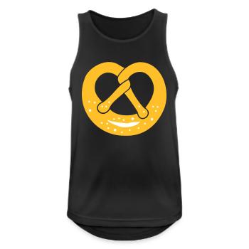 brezel_2col - Männer Tank Top atmungsaktiv - Schwarz - Vorne - Nick (188cm)